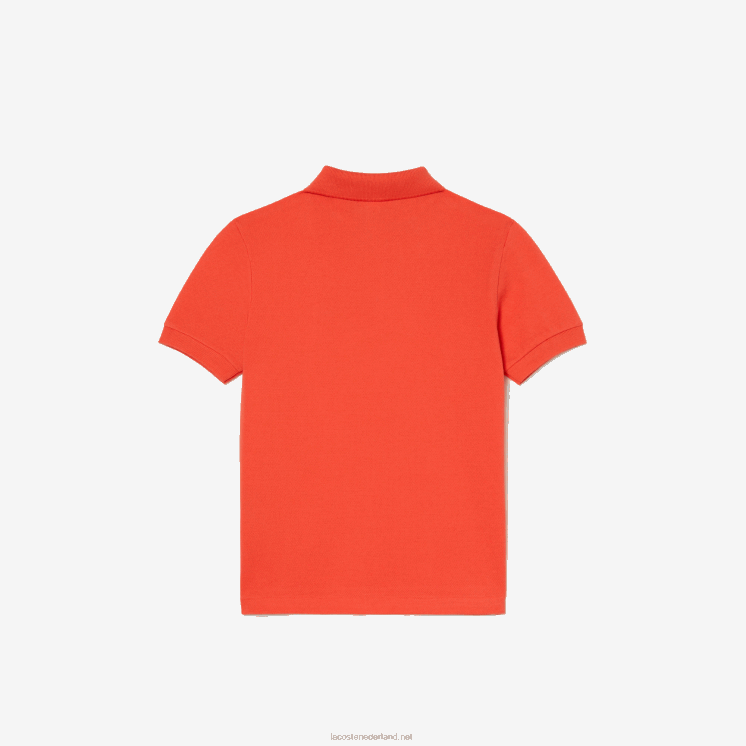 Lacoste Petit piqué polo met normale pasvorm 0828H3007 oranje 02k kinderen