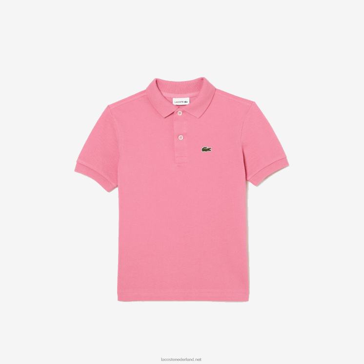Lacoste Petit piqué polo met normale pasvorm 0828H3024 roze 2r3 kinderen