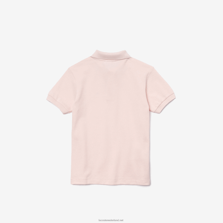 Lacoste Petit piqué polo met normale pasvorm 0828H3122 licht roze adi kinderen