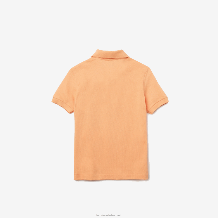 Lacoste Petit piqué polo met normale pasvorm 0828H3123 lichtoranje heb kinderen