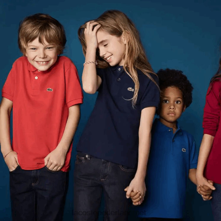 Lacoste Petit piqué polo met normale pasvorm 0828H3126 grijze chine ca kinderen