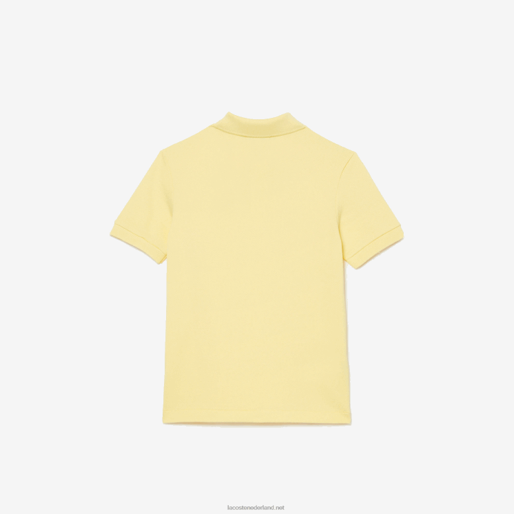 Lacoste Petit piqué polo met normale pasvorm 0828H3131 geel 107 kinderen