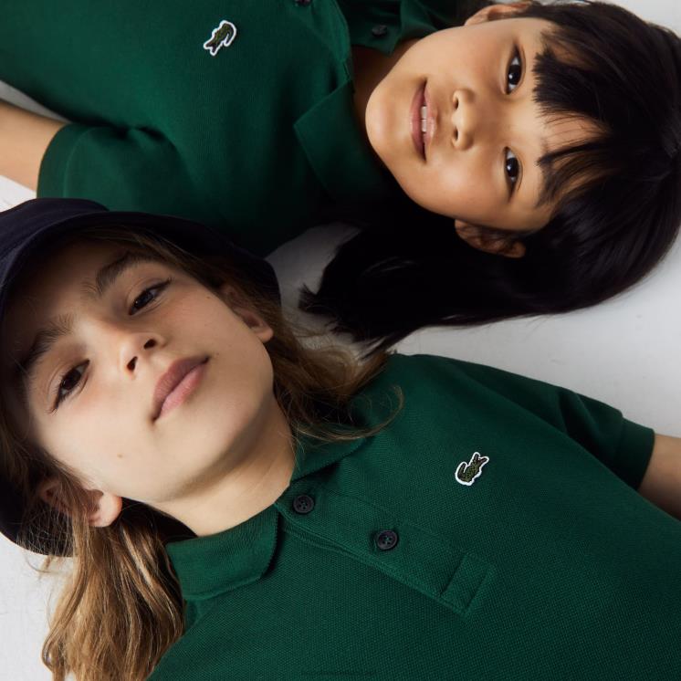 Lacoste Petit piqué polo met normale pasvorm 0828H3133 groen 132 kinderen