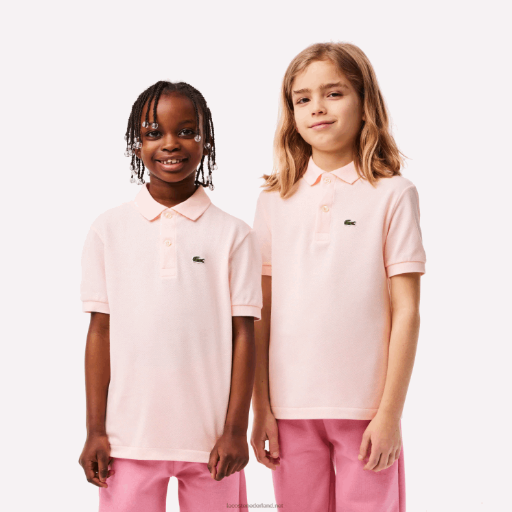Lacoste Petit piqué polo met normale pasvorm 0828H3137 lichtroze t03 kinderen