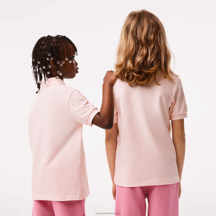 Lacoste Petit piqué polo met normale pasvorm 0828H3137 lichtroze t03 kinderen