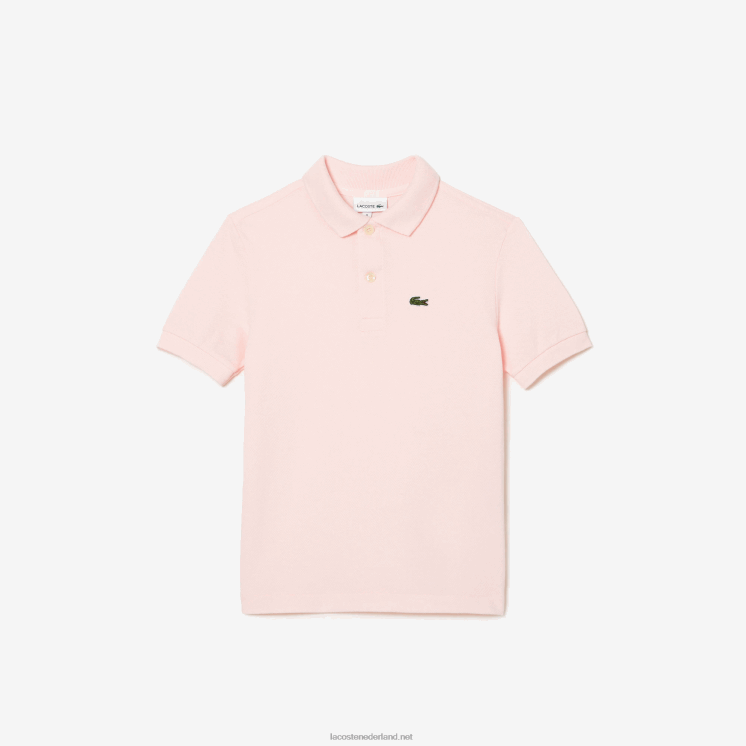 Lacoste Petit piqué polo met normale pasvorm 0828H3137 lichtroze t03 kinderen