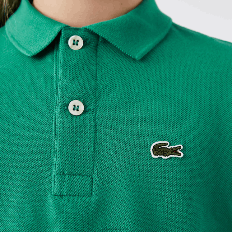 Lacoste Petit piqué polo met normale pasvorm 0828H3155 groene hd2 kinderen