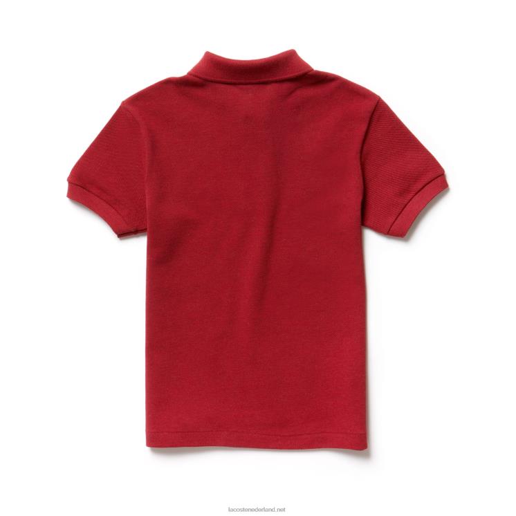 Lacoste Petit piqué polo met normale pasvorm 0828H3172 rode eu7 kinderen