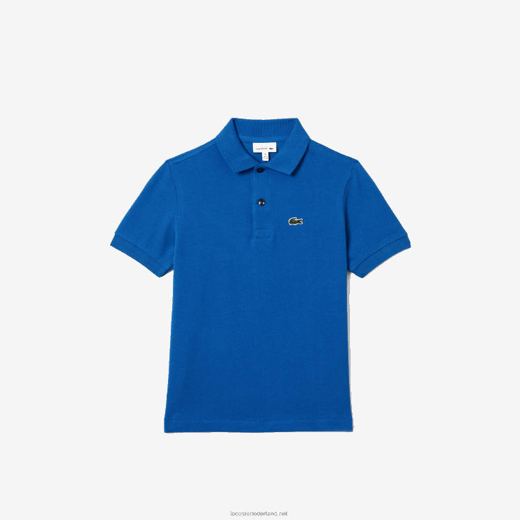 Lacoste Petit piqué polo met normale pasvorm 0828H3174 blauw k1q kinderen