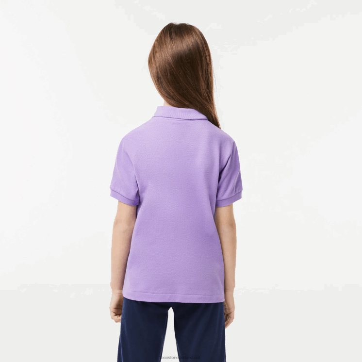 Lacoste Petit piqué polo met normale pasvorm 0828H3181 paarse gfu kinderen
