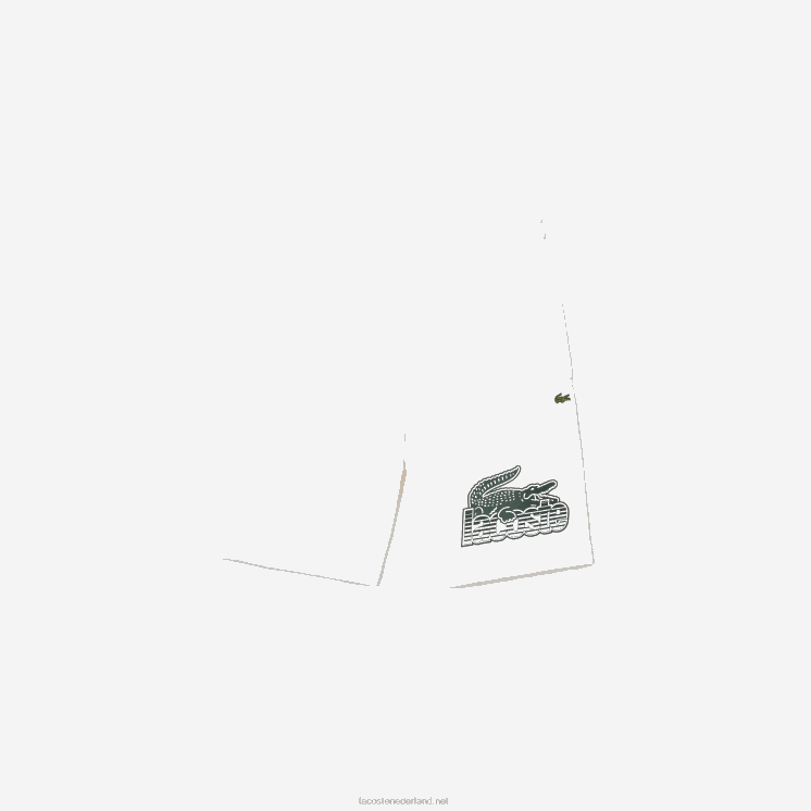 Lacoste Shorts met contrasterende print 0828H3072 wit 70v jongens