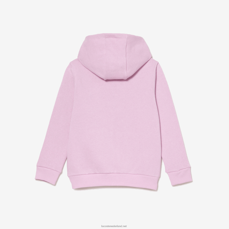 Lacoste Sweatshirt met kangoeroezak en capuchon met rits 0828H3252 roze z4h kinderen