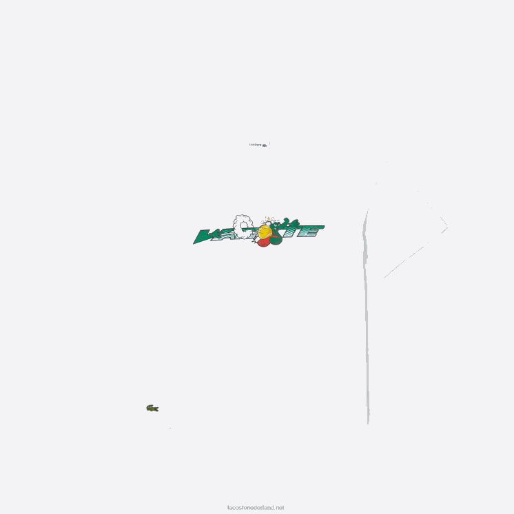 Lacoste T-shirt met merknaam van jersey van biologisch katoen 0828H3040 witte sbh kinderen