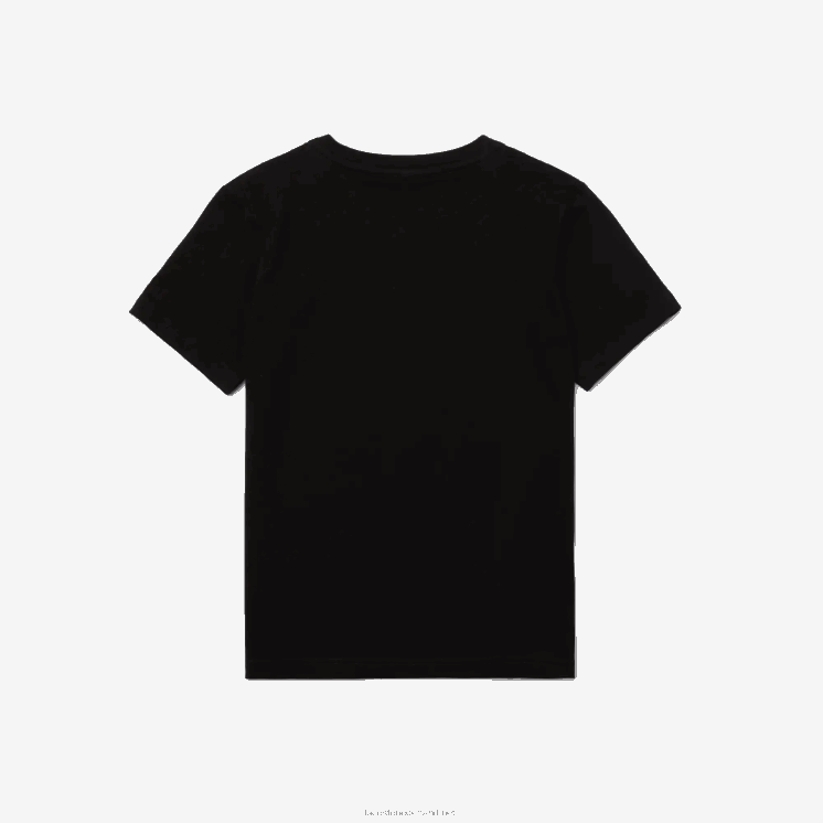 Lacoste T-shirt van katoenen jersey met ronde hals 0828H2997 zwart 031 kinderen
