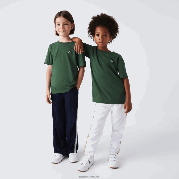 Lacoste T-shirt van katoenen jersey met ronde hals 0828H3149 groen 5hx kinderen