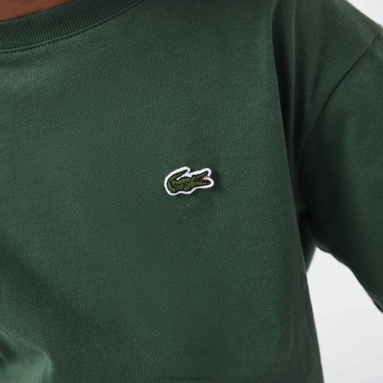 Lacoste T-shirt van katoenen jersey met ronde hals 0828H3149 groen 5hx kinderen