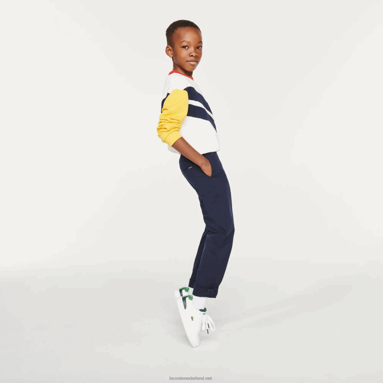 Lacoste comfortabele lichtgewicht katoenen broek 0828H3296 marineblauw 166 jongens