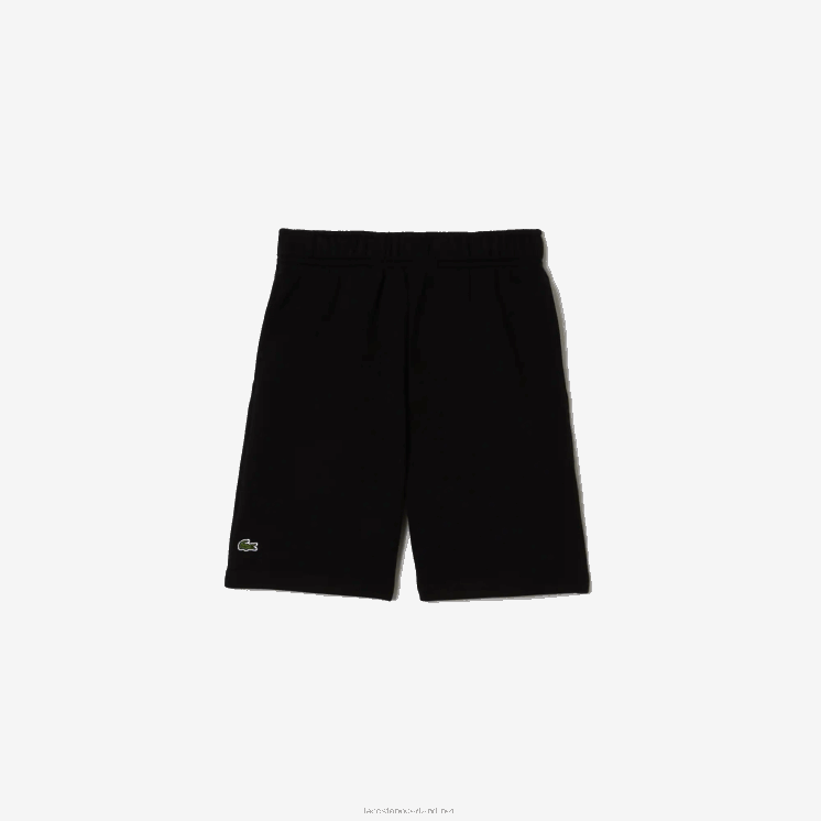 Lacoste korte broek van biologisch geborsteld katoenfleece 0828H3099 zwart 031 kinderen