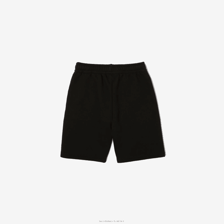 Lacoste korte broek van biologisch geborsteld katoenfleece 0828H3099 zwart 031 kinderen