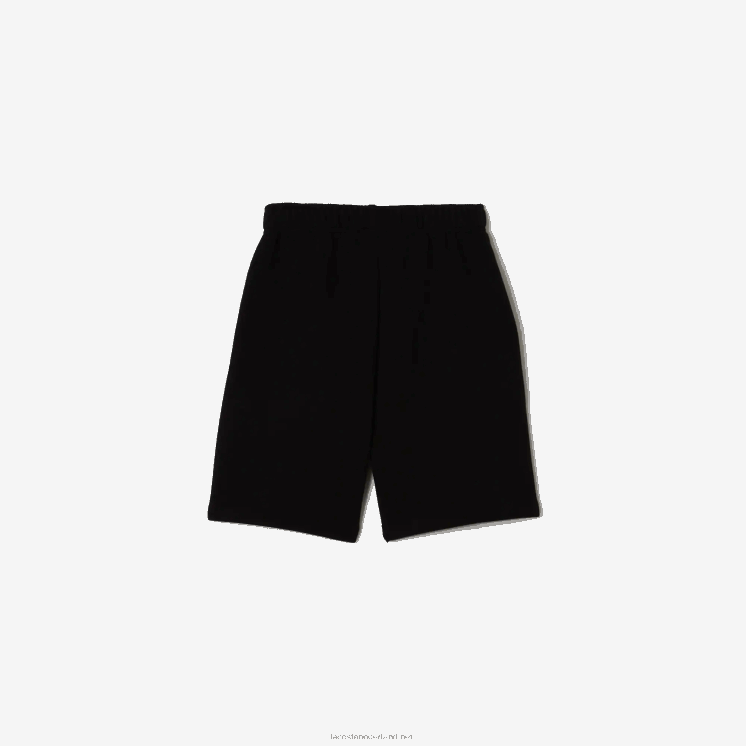 Lacoste korte broek van biologisch geborsteld katoenfleece 0828H3099 zwart 031 kinderen