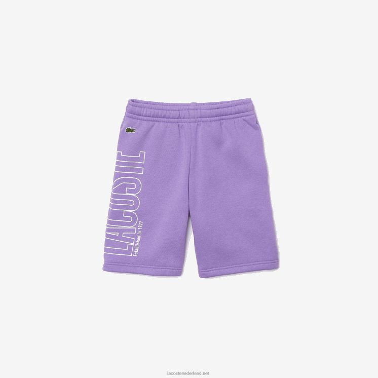 Lacoste korte broek van biologisch katoen 0828H3276 paarse gfu jongens
