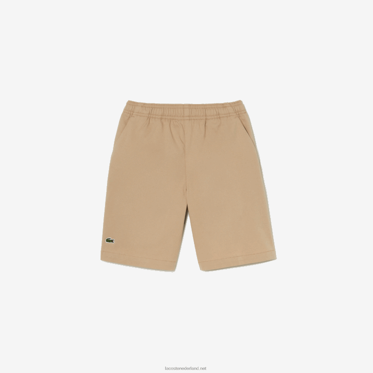 Lacoste lichtgewicht katoenen gabardine bermudashort 0828H3107 beige wu7 jongens