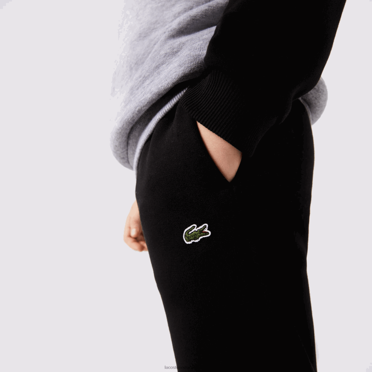 Lacoste merk trainingsbroek 0828H3214 zwart wit grijs chine nua kinderen