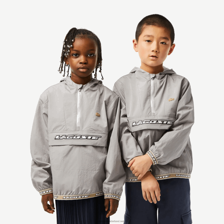 Lacoste pull-over jack met capuchon 0828H3065 grijze kzw kinderen