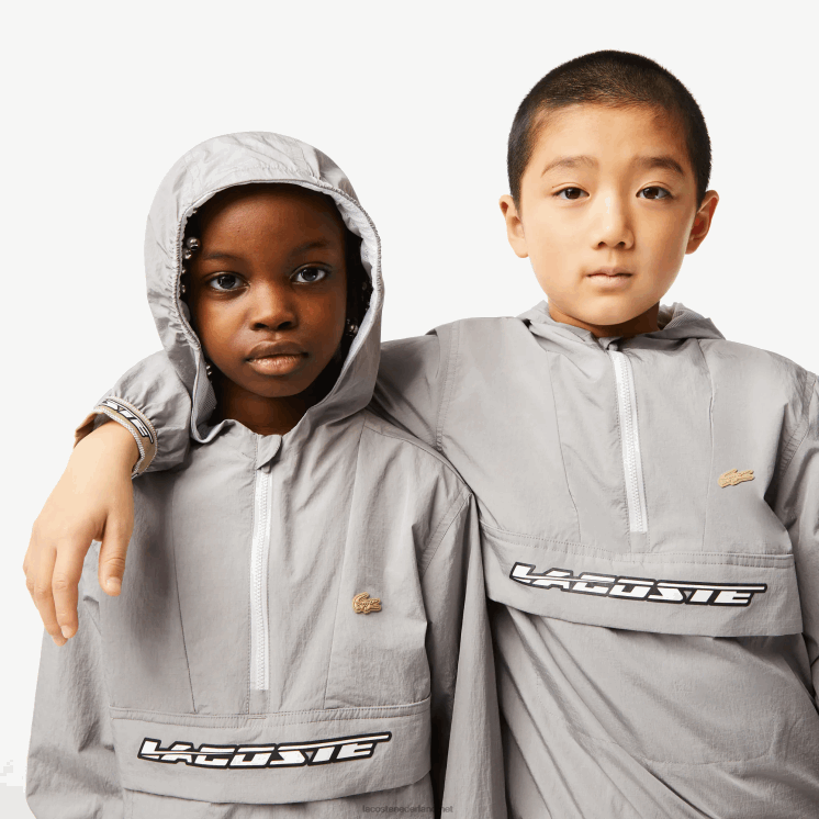 Lacoste pull-over jack met capuchon 0828H3065 grijze kzw kinderen