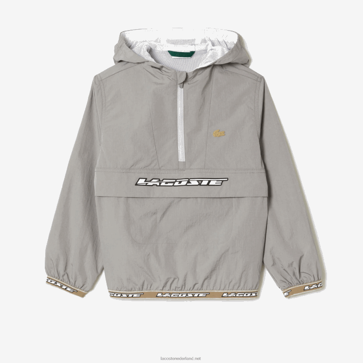 Lacoste pull-over jack met capuchon 0828H3065 grijze kzw kinderen