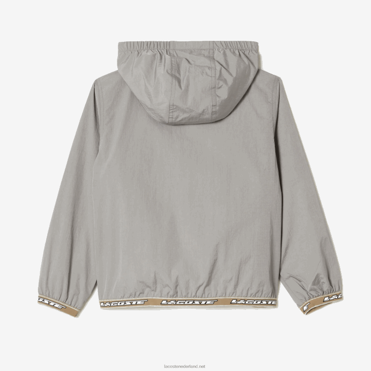 Lacoste pull-over jack met capuchon 0828H3065 grijze kzw kinderen