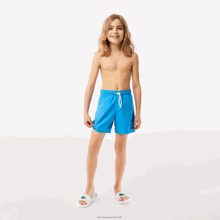 Lacoste sneldrogende stevige zwemshort 0828H3103 blauw groene wii jongens