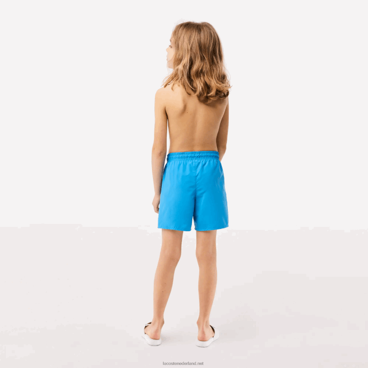 Lacoste sneldrogende stevige zwemshort 0828H3103 blauw groene wii jongens