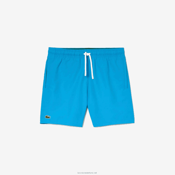 Lacoste sneldrogende stevige zwemshort 0828H3103 blauw groene wii jongens