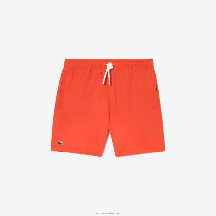 Lacoste sneldrogende stevige zwemshort 0828H3104 oranje groene pruik jongens