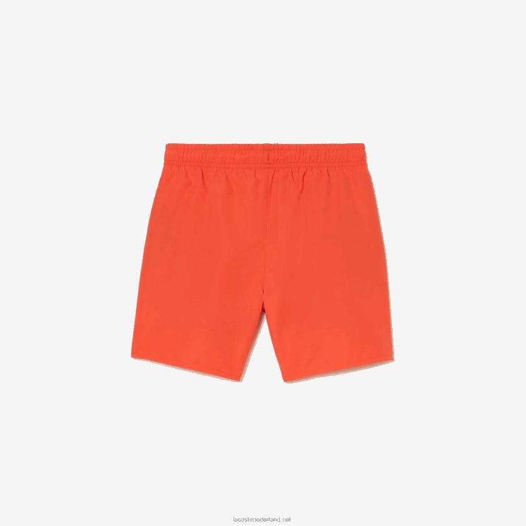 Lacoste sneldrogende stevige zwemshort 0828H3104 oranje groene pruik jongens