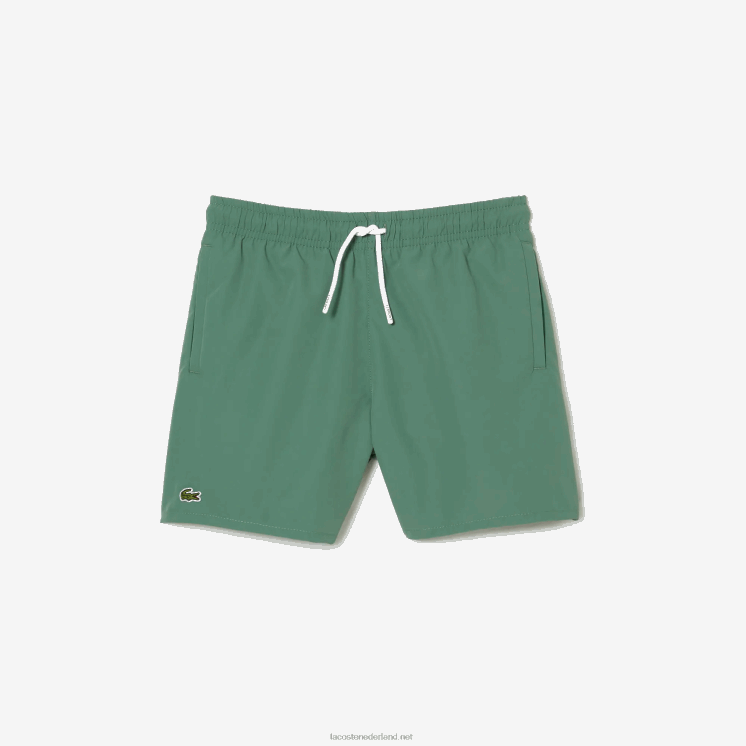Lacoste sneldrogende stevige zwemshort 0828H3105 kaki groen wij jongens