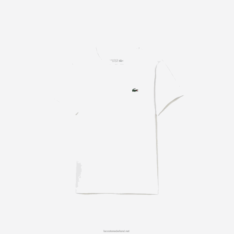 Lacoste sport T-shirt van ademende katoenmix 0828H3027 wit 001 jongens