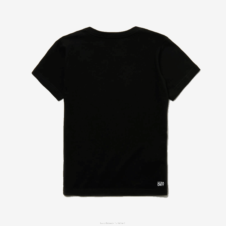 Lacoste sport T-shirt van ademende katoenmix 0828H3028 zwart 031 jongens