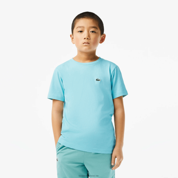 Lacoste sport T-shirt van ademende katoenmix 0828H3036 mint lgf jongens