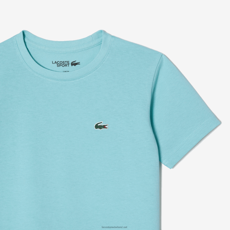 Lacoste sport T-shirt van ademende katoenmix 0828H3036 mint lgf jongens