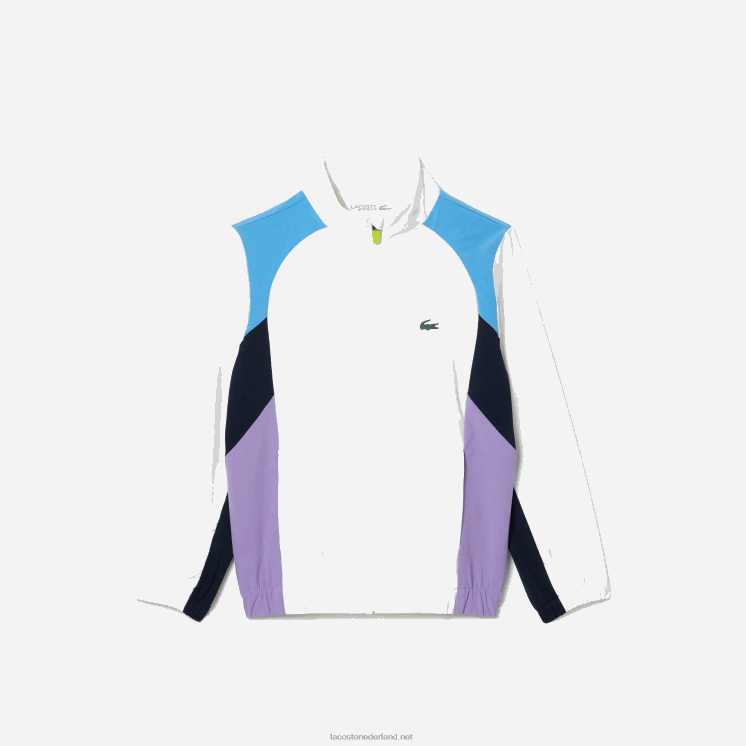 Lacoste sport colorblock tennistrainingspak 0828H3185 wit marineblauw paars 6hu kinderen