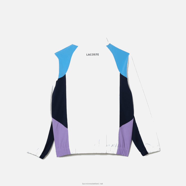 Lacoste sport colorblock tennistrainingspak 0828H3185 wit marineblauw paars 6hu kinderen