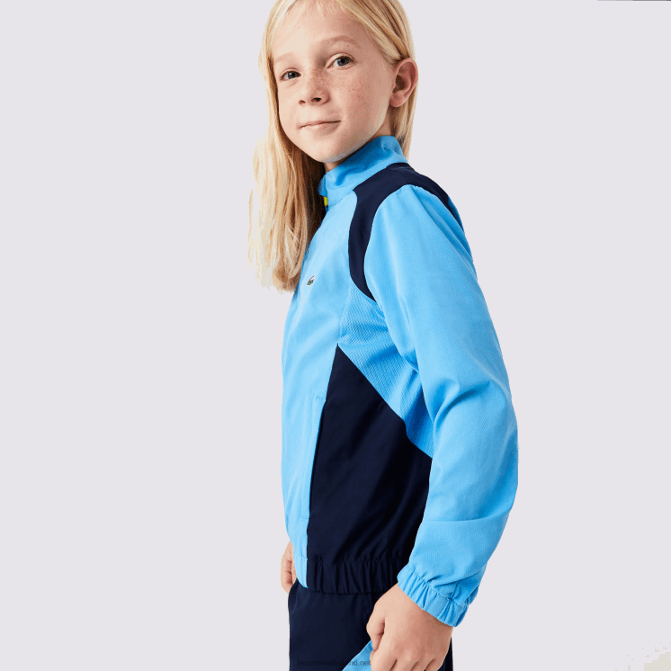 Lacoste sport colorblock tennistrainingspak 0828H3186 marineblauw y25 kinderen