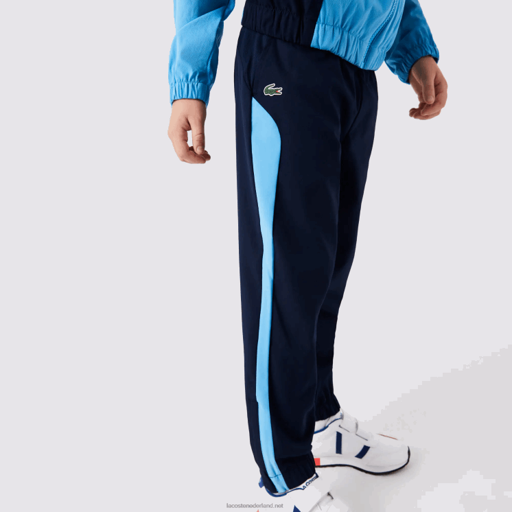 Lacoste sport colorblock tennistrainingspak 0828H3186 marineblauw y25 kinderen