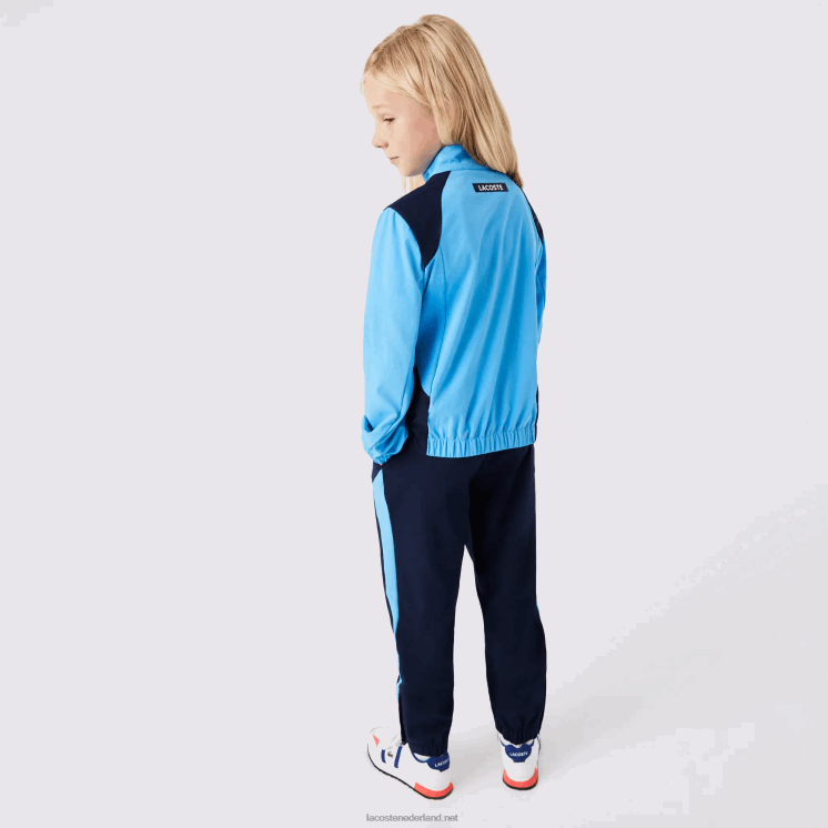 Lacoste sport colorblock tennistrainingspak 0828H3186 marineblauw y25 kinderen