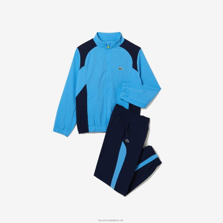 Lacoste sport colorblock tennistrainingspak 0828H3186 marineblauw y25 kinderen
