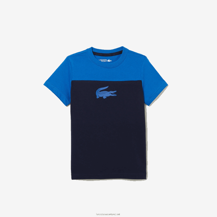 Lacoste sport jersey t-shirt 0828H3147 marineblauw 976 jongens