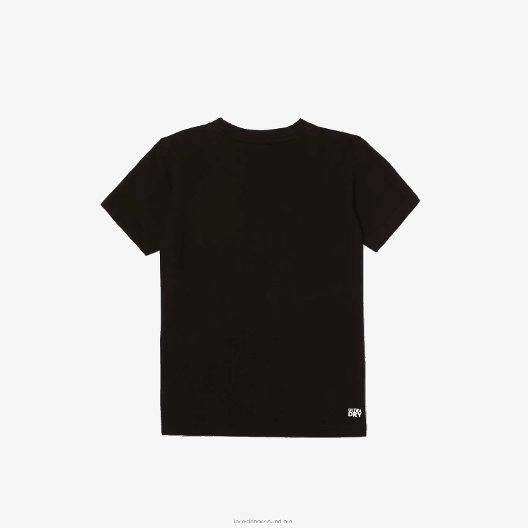 Lacoste sport tennis technische jersey oversized croc t-shirt 0828H3020 zwart wit 258 kinderen
