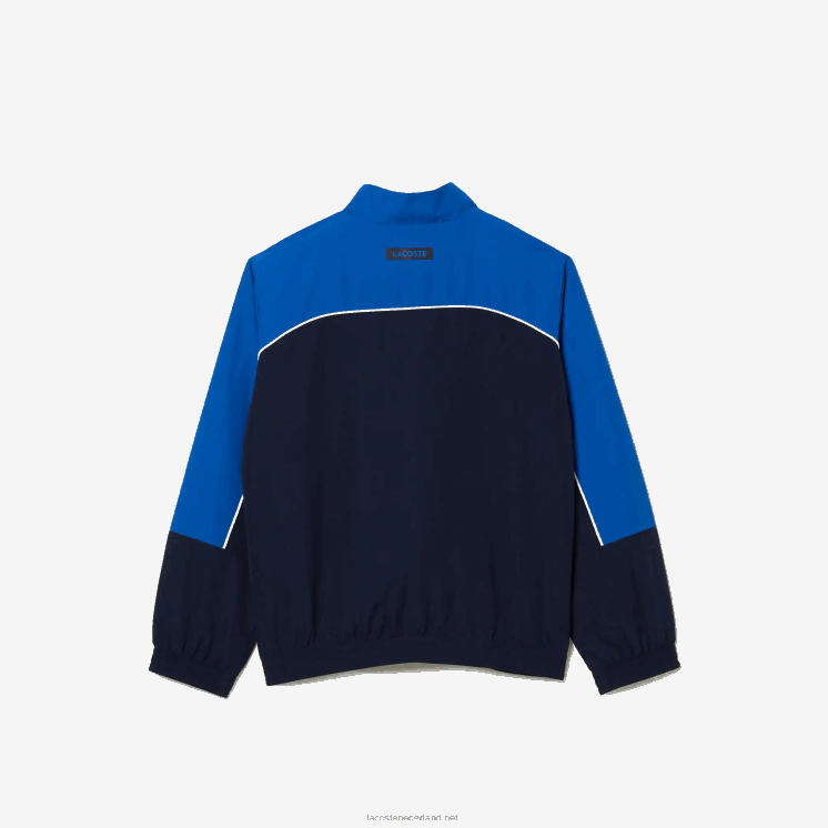 Lacoste sport trainingspak met kleurvlakken 0828H3209 marineblauw 976 jongens